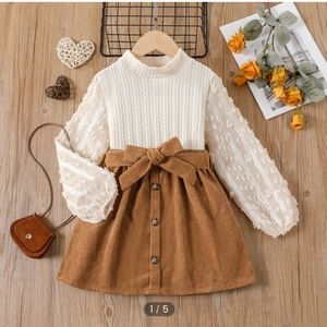 3PCS Kid Girl Sweet Solid Color Skirt Suit
